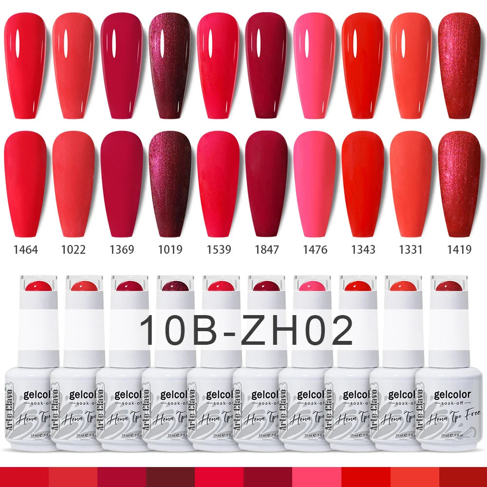 10pcs 15ml Color Gel Nail Polish (10B-ZH01~~ZH12)