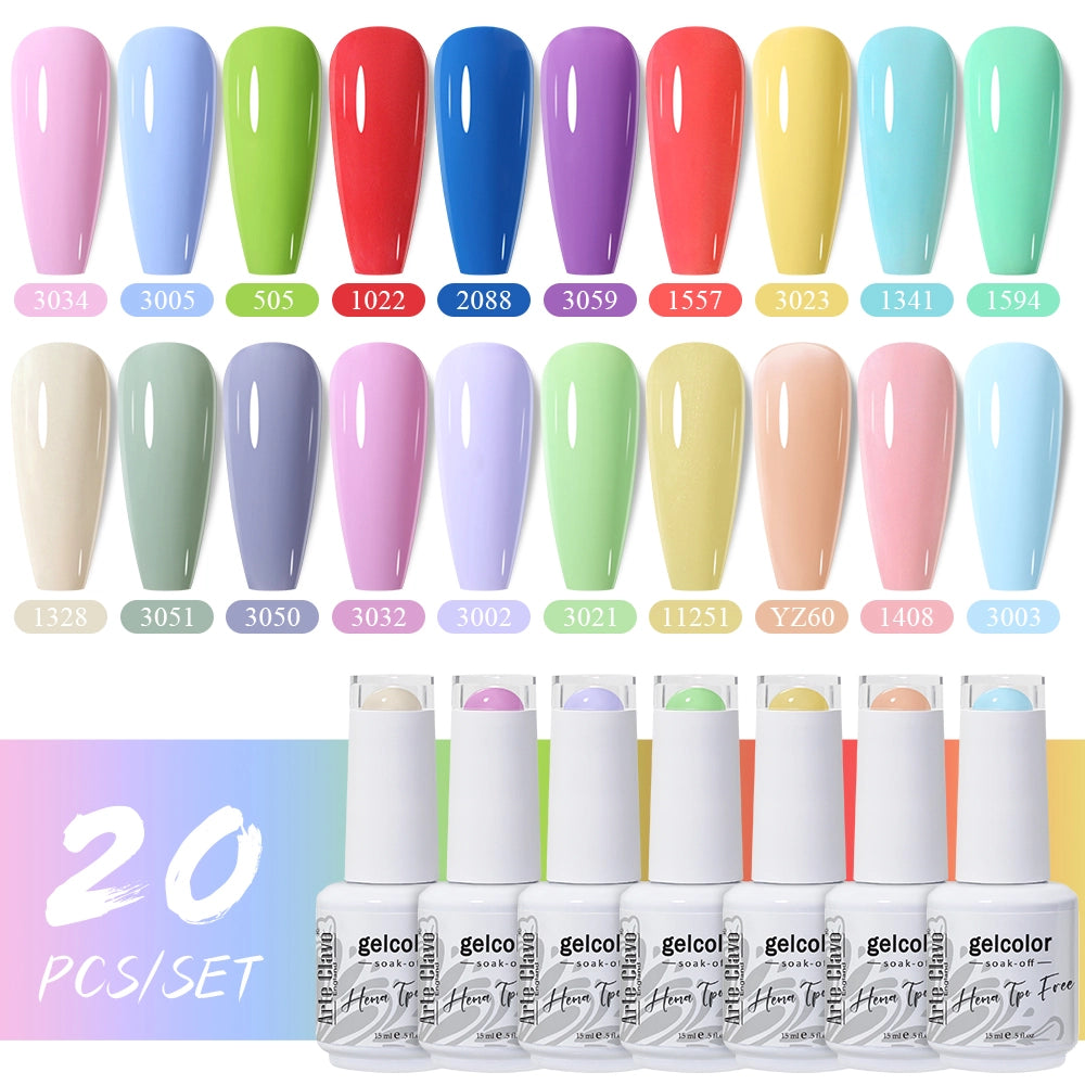 20pcs 15ml Color Gel Nail Polish (20B-ZH01~~ZH16)