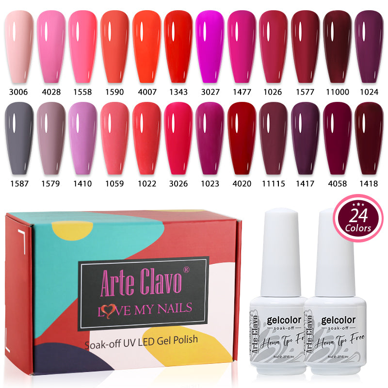 8ml Gel Nail Polish Box Set-24 Bottles Color Gel