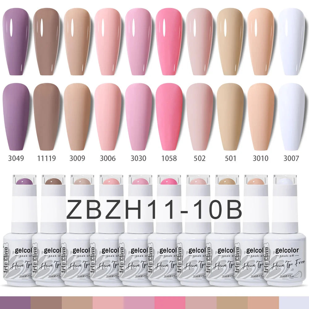 10pcs 15ml Color Gel Nail Polish (10B-ACZBZH11~~ACZBZH30)