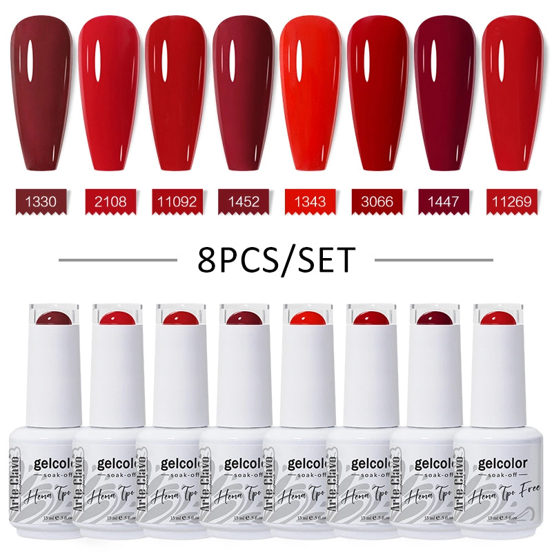8pcs 15ml Color Gel Nail Polish (8B-ZH01~~ZH35)