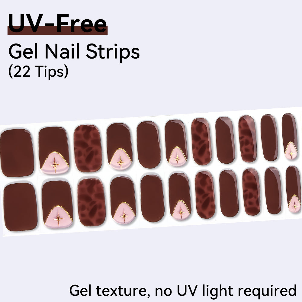 Cocoa Muse UV-Free Gel Nail Strips – 22 Strips