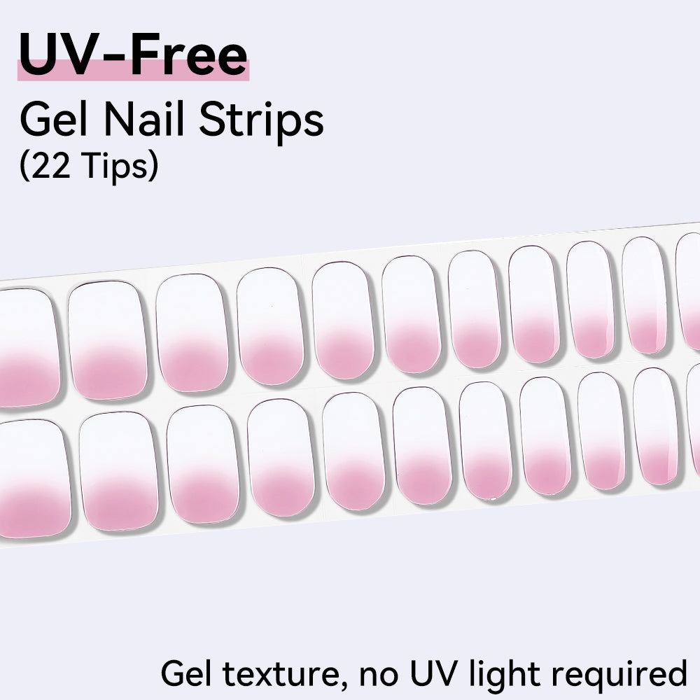 Blush Cloud UV-Free Gel Nail Strips – 22 Strips