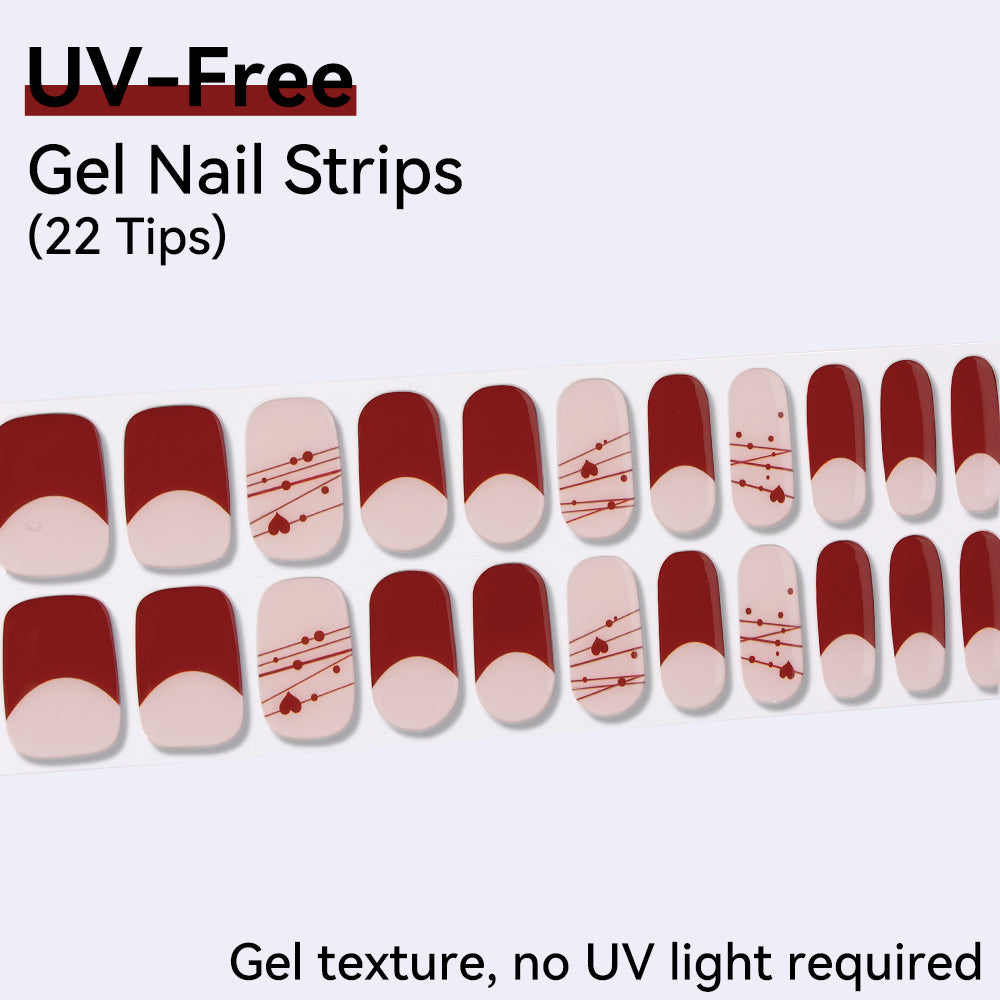 Love Notes UV-Free Gel Nail Strips – 22 Strips