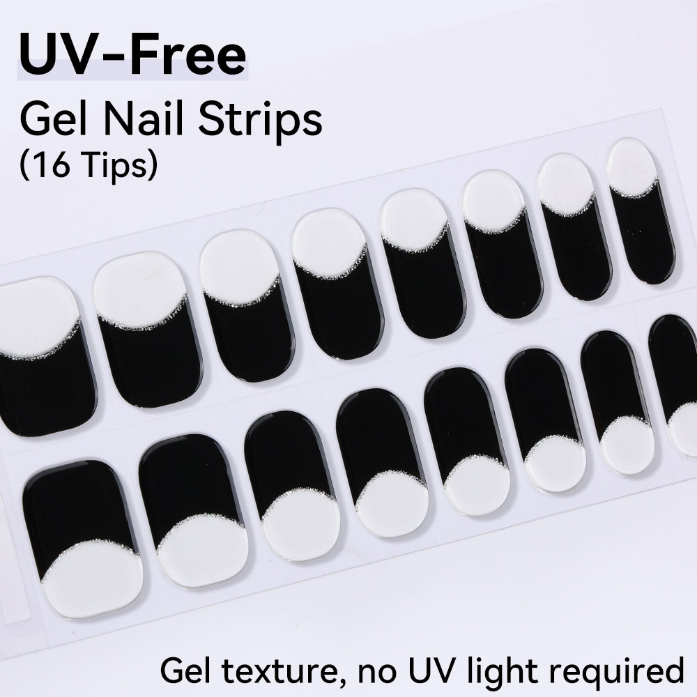 French Design-UV FREE Gel Nail Strips 16 Tips
