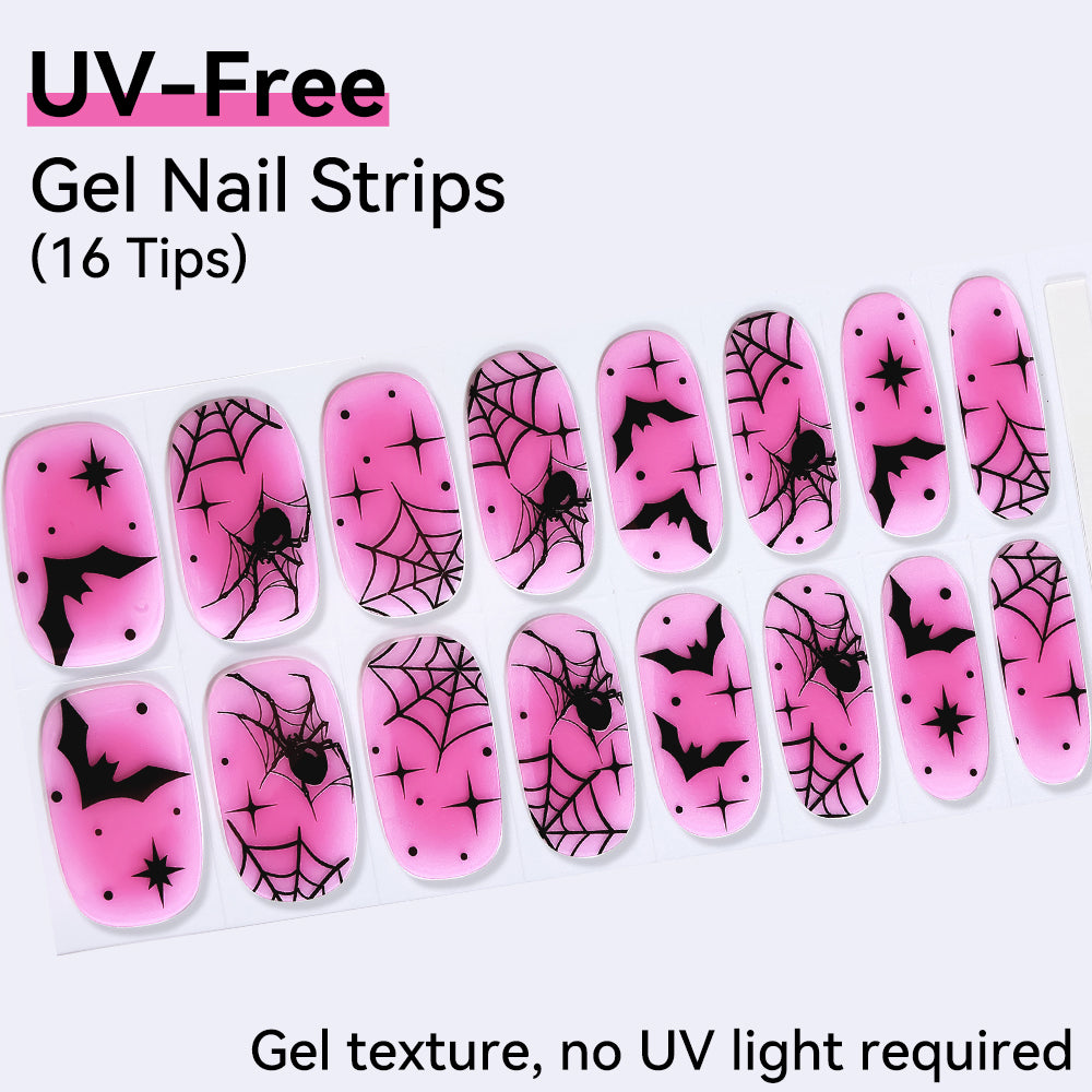 Spooky Gothic Collection - UV FREE Gel Nail Strips 16 Tips | No Lamp Required