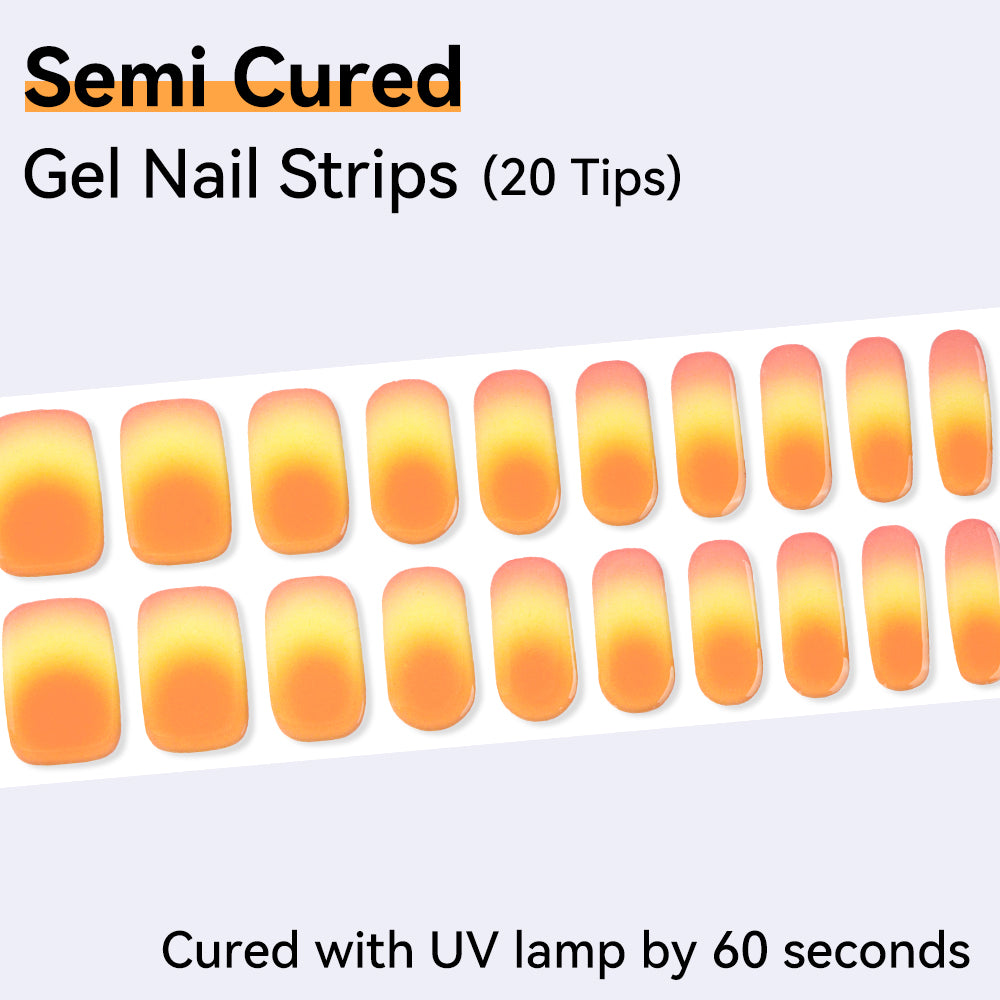 Gradient Effect-Semi-cured Gel Nail Strips 20 Tips