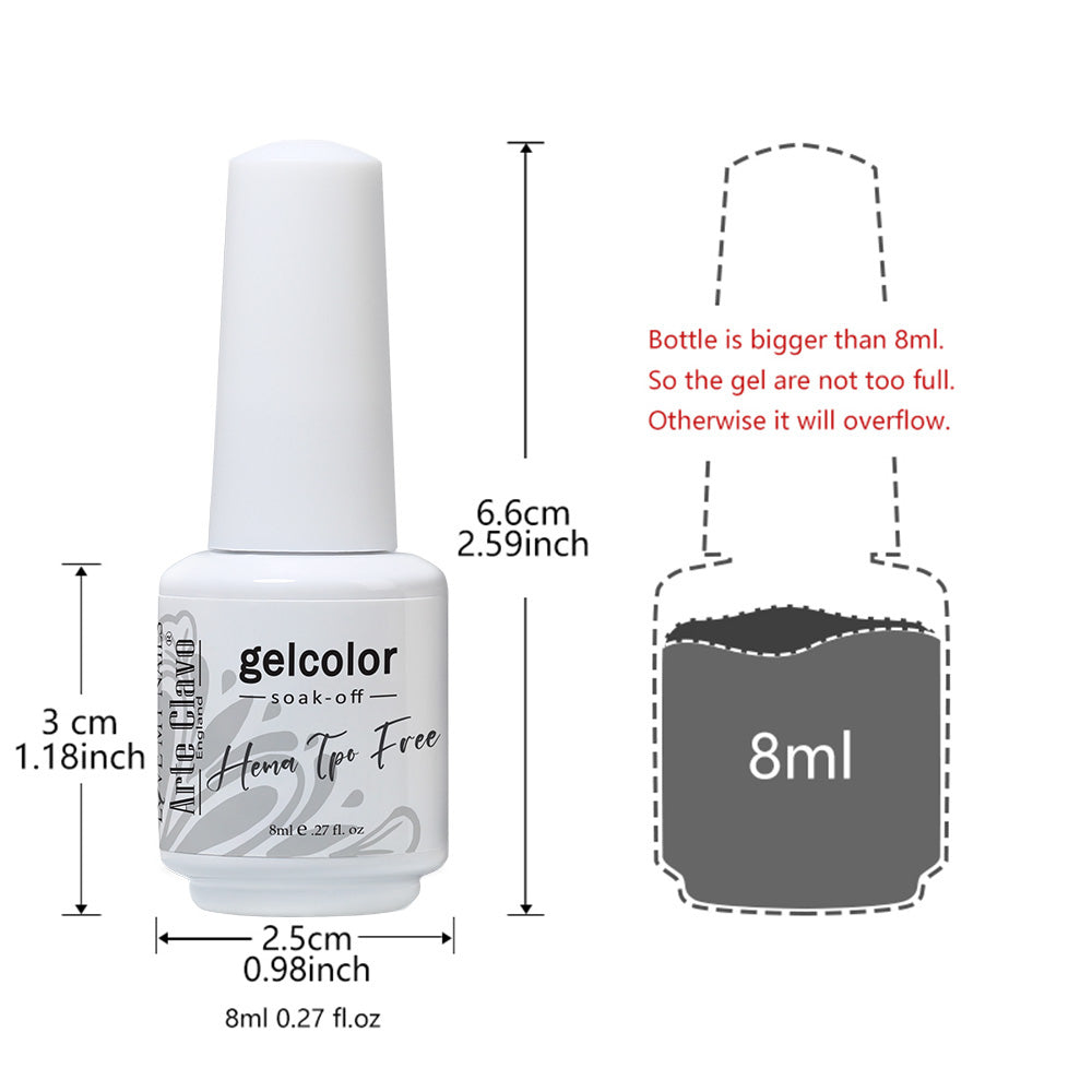 3pcs 8ml Gel Nail Polish Set - HEMA & TPO FREE