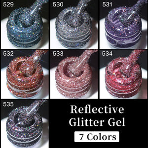 Close-up of reflective diamond gel polish showing high-density glitter texture-1