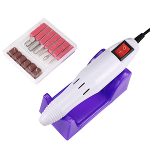 NAILCO 12W Electric Nail Drill Machine Including 6PCS Optional Bits