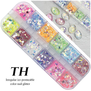 Arte Clavo 12pcs in 1 Nail Glitter