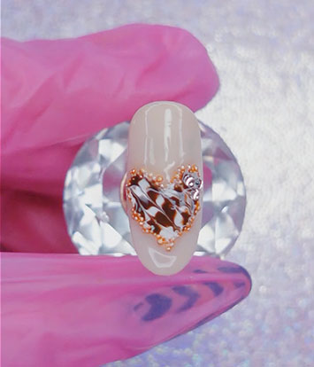 Step-by-Step: How to Create a Marbled Chocolate Heart Nail Art