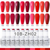 10pcs 15ml Color Gel Nail Polish (10B-ZH01~~ZH12)