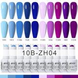 10pcs 15ml Color Gel Nail Polish (10B-ZH01~~ZH12)