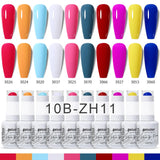 10pcs 15ml Color Gel Nail Polish (10B-ZH01~~ZH12)