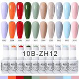 10pcs 15ml Color Gel Nail Polish (10B-ZH01~~ZH12)