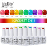 Arte Clavo 10pcs Jelly Color Gel Nail Polish HEMA TPO FREE (10B-ZH13~~ZH16)