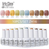 Arte Clavo 10pcs Jelly Color Gel Nail Polish HEMA TPO FREE (10B-ZH13~~ZH16)
