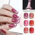 10ml Rose Red Cat Eye Gel Polish Magnetic Nail Polish