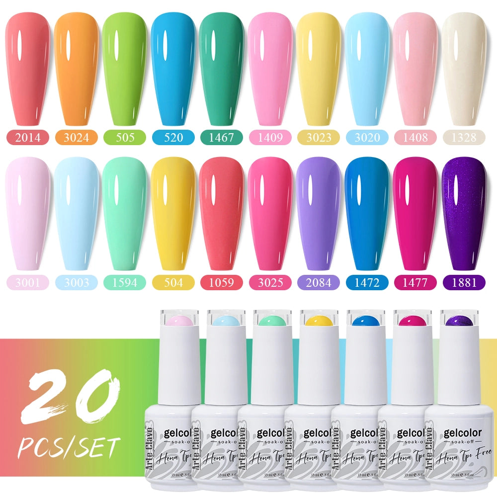 20pcs 15ml Color Gel Nail Polish (20B-ZH01~~ZH16)