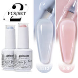 2pcs 15ml Jelly Semi-transparent Color Gel Nail Polish