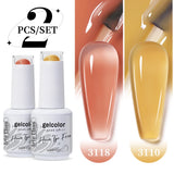 2pcs 15ml Jelly Semi-transparent Color Gel Nail Polish