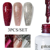 3pcs 8ml Gel Nail Polish Set - HEMA & TPO FREE