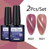 10ml Rose Red Cat Eye Gel Polish Magnetic Nail Polish