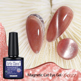10ml Rose Red Cat Eye Gel Polish Magnetic Nail Polish