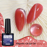 10ml Rose Red Cat Eye Gel Polish Magnetic Nail Polish