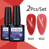 10ml Rose Red Cat Eye Gel Polish Magnetic Nail Polish