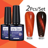 10ml Classic Red & Green Color Cat Eye Gel Polish Magnetic Nail Polish