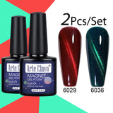 10ml Classic Red & Green Color Cat Eye Gel Polish Magnetic Nail Polish