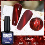 10ml Classic Red & Green Color Cat Eye Gel Polish Magnetic Nail Polish