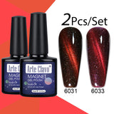 10ml Classic Red & Green Color Cat Eye Gel Polish Magnetic Nail Polish
