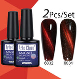 10ml Classic Red & Green Color Cat Eye Gel Polish Magnetic Nail Polish