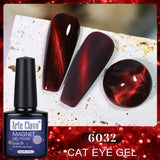 10ml Classic Red & Green Color Cat Eye Gel Polish Magnetic Nail Polish