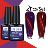 10ml Classic Red & Green Color Cat Eye Gel Polish Magnetic Nail Polish