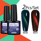 10ml Classic Red & Green Color Cat Eye Gel Polish Magnetic Nail Polish
