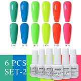 6pcs 8ml Gel Nail Polish Set - HEMA & TPO FREE (6S-ZH01~~ZH56)