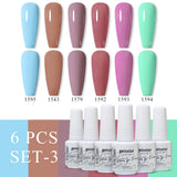 6pcs 8ml Gel Nail Polish Set - HEMA & TPO FREE (6S-ZH01~~ZH56)