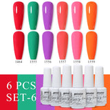 6pcs 8ml Gel Nail Polish Set - HEMA & TPO FREE (6S-ZH01~~ZH56)