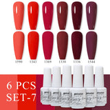 6pcs 8ml Gel Nail Polish Set - HEMA & TPO FREE (6S-ZH01~~ZH56)