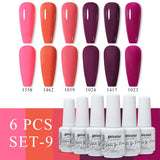 6pcs 8ml Gel Nail Polish Set - HEMA & TPO FREE (6S-ZH01~~ZH56)