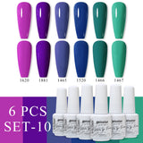 6pcs 8ml Gel Nail Polish Set - HEMA & TPO FREE (6S-ZH01~~ZH56)