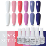 6pcs 8ml Gel Nail Polish Set - HEMA & TPO FREE (6S-ZH01~~ZH56)
