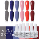 6pcs 8ml Gel Nail Polish Set - HEMA & TPO FREE (6S-ZH01~~ZH56)