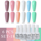 6pcs 8ml Gel Nail Polish Set - HEMA & TPO FREE (6S-ZH01~~ZH56)