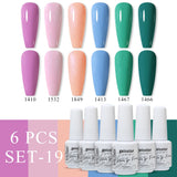 6pcs 8ml Gel Nail Polish Set - HEMA & TPO FREE (6S-ZH01~~ZH56)