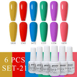 6pcs 8ml Gel Nail Polish Set - HEMA & TPO FREE (6S-ZH01~~ZH56)